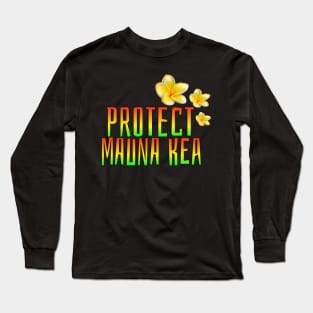 Hawaii t-shirt designs protect Mauna Kea Long Sleeve T-Shirt